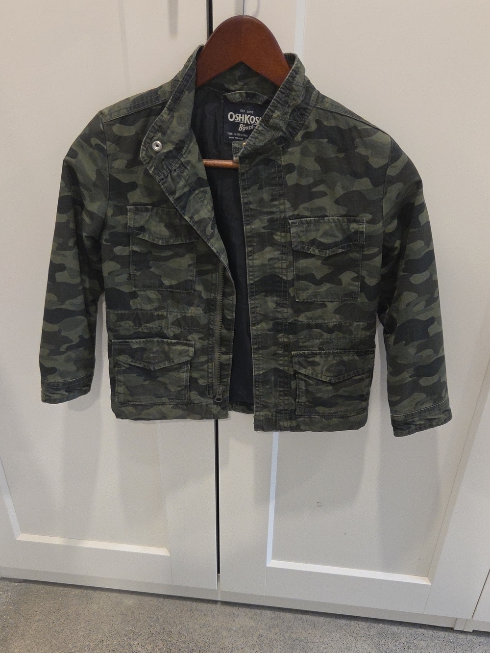 OshKosh B'gosh Kids Camouflage Utility Jacket - Olive Green